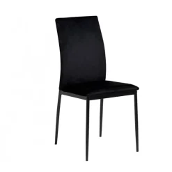Fabrique de Styles Chaises>Chaise de salle à manger en tissu - Demia Noir