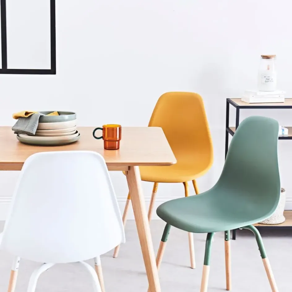 Fabrique de Styles Chaises>Chaise de salle à manger scandinave moutarde - Phebee Jaune
