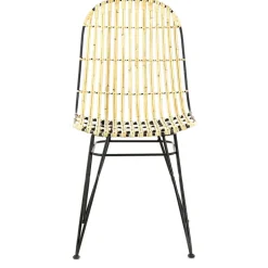 Fabrique de Styles Chaises>Chaise en rotin et metal - KUBU Naturel