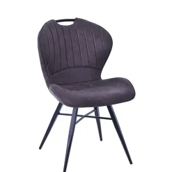 Fabrique de Styles Chaises>Chaise salle à manger en microfibre - Vicky Anthracite