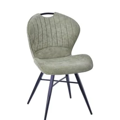 Fabrique de Styles Chaises>Chaise salle à manger en microfibre - Vicky Kaki