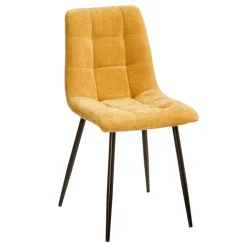 Fabrique de Styles Chaises>Chaise salle à manger en tissu - Mony Jaune