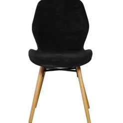 Fabrique de Styles Chaises>Chaise salle à manger en tissu soft touch - Keri Noir