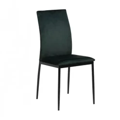 Fabrique de Styles Chaises>Chaise salle à manger en tissu vert fonce - Demia Vert Foncé