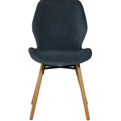 Fabrique de Styles Chaises>Chaise salle à manger en tissu soft touch bleu foncé - Keri Bleu Fonce
