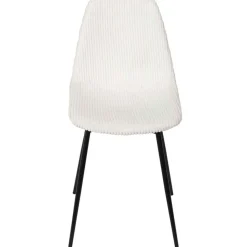 Fabrique de Styles Chaises>Chaise salle à manger en velours côtelé beige - Scarlett Crème