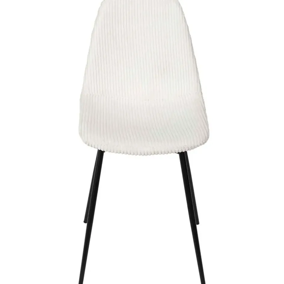 Fabrique de Styles Chaises>Chaise salle à manger en velours côtelé beige - Scarlett Crème