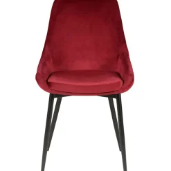 Fabrique de Styles Chaises>Chaise salle à manger en velours - Ben Rouge
