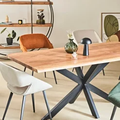 Fabrique de Styles Chaises>Chaise salle à manger velours côtelé écru - Alma Ecru