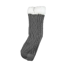 Fabrique de Styles Accessoires Mode>Chaussettes torsadées gris charbon - Elza Gris Foncé