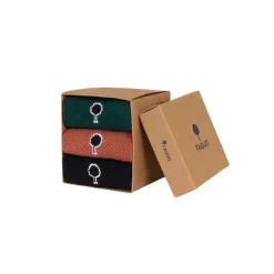 Fabrique de Styles Accessoires Mode>Chaussettes vegan x3 bleu marine, vert foncé et rose brique 43/46 Multicolore