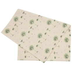 Fabrique de Styles Chemins De Table>Chemin de table en coton écru et 160x50cm - Paya Vert