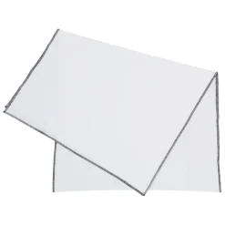 Fabrique de Styles Chemins De Table>Chemin table corino 160x50cm coton lavé 170g/m2 Blanc