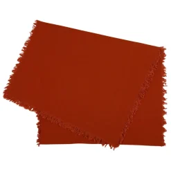 Fabrique de Styles Chemins De Table>Chemin Table Nalia 160X50cm en coton Terracotta