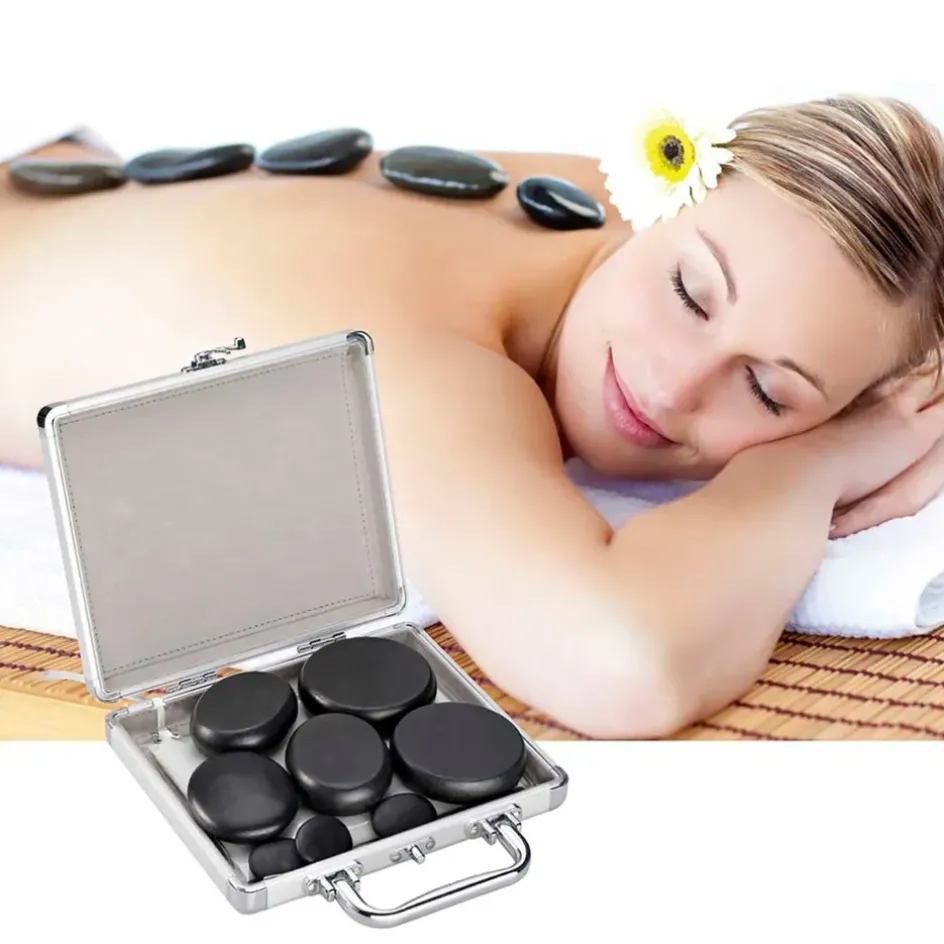Fabrique de Styles Relaxation Et Massage>Coffret 8 pierres chaudes Argent