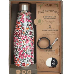 Fabrique de Styles Gourdes>Coffret bouteille isotherme fleurie Multicolore