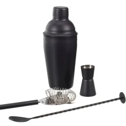 Fabrique de Styles Accessoires Vin Et Cocktails>Coffret cocktail 4 pièces Noir