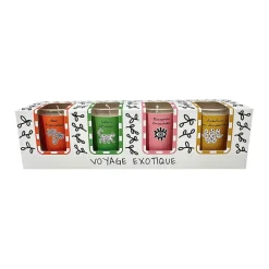 Fabrique de Styles Bougies Parfumées>Coffret de 4 bougies parfumées voyage exotique