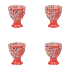 Fabrique de Styles Accessoires De Table>Coffret de 4 coquetiers en grès rouge - Ava