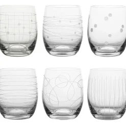 Fabrique de Styles Verres À Eau Et Gobelets>Coffret de 6 verres transparent 30cl - Graphik