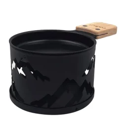 Fabrique de Styles Plats Et Appareils De Cuisson>Coffret raclette à la bougie pour 2 - Montagne Noir