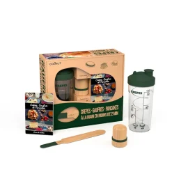 Fabrique de Styles Ustensibles De Cuisine>Coffret shaker tampon huileur et spatule crêpe - Fougère Vert