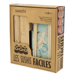 Fabrique de Styles Ustensibles De Cuisine>Coffret sushi avec baguettes et livre - Sooshi Naturel, Noir