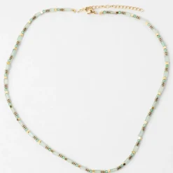 Fabrique de Styles Bijoux Fantaisie>Collier en acier inoxydable l39cm Vert d'eau