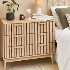 Fabrique de Styles Commodes>Commode 3 tiroirs en pin naturel - Kara Marron