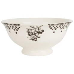 Fabrique de Styles Plats Et Saladiers>Compotier en faïence 1L - Damier Anthracite