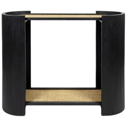 Fabrique de Styles Consoles>Console 2 niveaux en rotin et bambou - Saori Noir