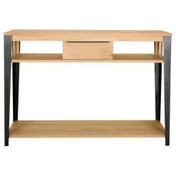 Fabrique de Styles Consoles>Console 1 tiroir en chêne massif - Manny Naturel