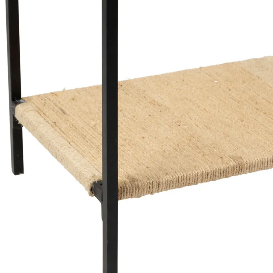 Fabrique de Styles Consoles>Console en manguier et fer noir 100x35xh80cm - Maderia Naturel, Noir