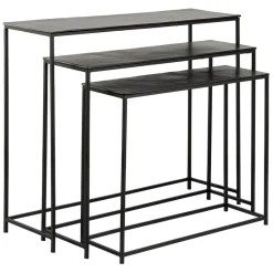 Fabrique de Styles Consoles>Console gigogne (x3) en fer - Felia Noir
