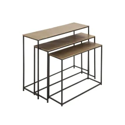 Fabrique de Styles Consoles>Console gigogne (x3) en fer - Felia Doré