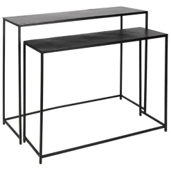 Fabrique de Styles Consoles>Console gigogne (x2) en fer - Felia Noir