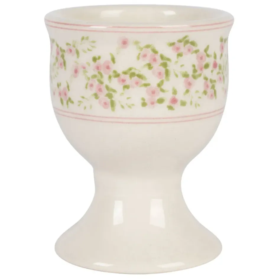 Fabrique de Styles Accessoires De Table>Coquetier en faïence rose et vert d5 - Rose Rose, Vert