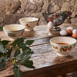 Fabrique de Styles Accessoires De Table>Coquetier en faience basse-cour - Collection Multicolore