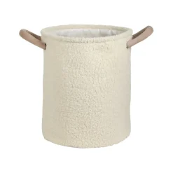 Fabrique de Styles Déco>Corbeille en tissu écru h41cm - Bohème Ecru