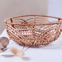 Fabrique de Styles Paniers Et Corbeilles>Corbeille (lot de 2 ) element en rotin Naturel