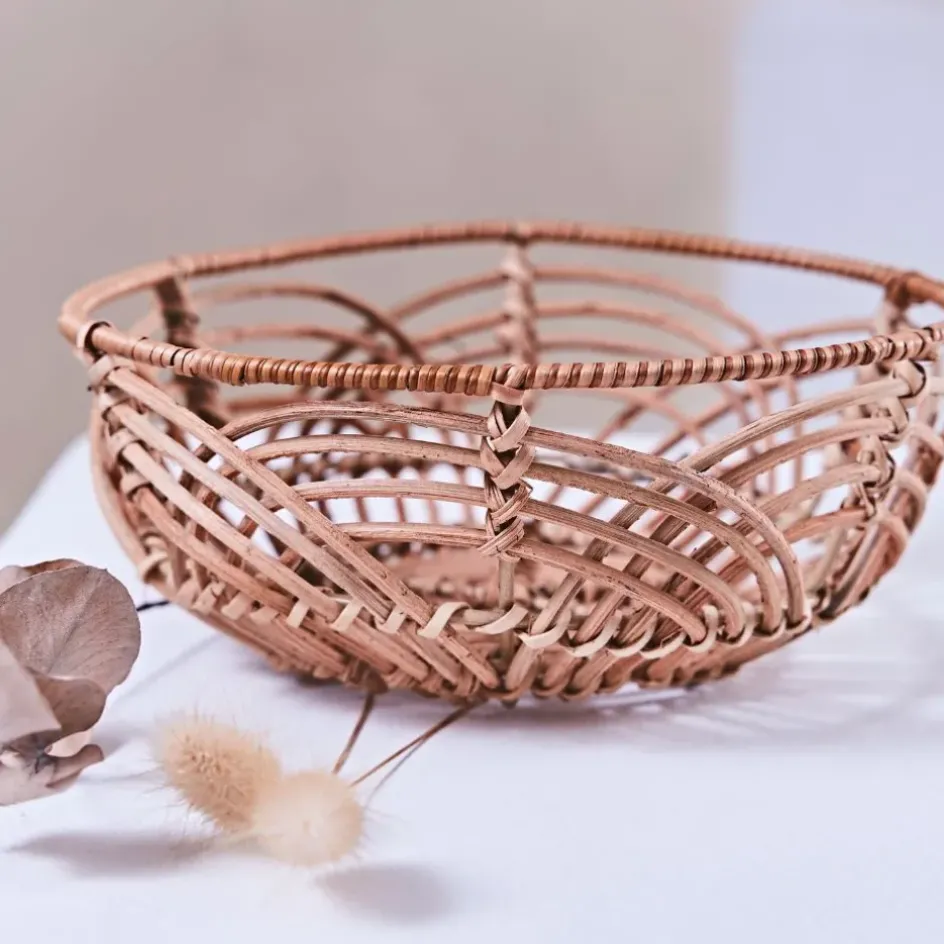 Fabrique de Styles Paniers Et Corbeilles>Corbeille (lot de 2 ) element en rotin Naturel