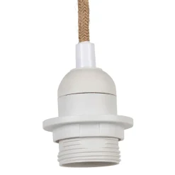 Fabrique de Styles Ampoules Et Cordons Électriques>Cordon électrique avec interrupteur en tissu naturel et blanc 1.75m Naturel, Blanc