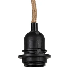 Fabrique de Styles Ampoules Et Cordons Électriques>Cordon électrique avec interrupteur en tissu naturel et noir 1.75m Naturel, Noir