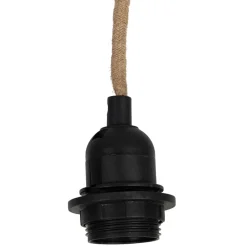 Fabrique de Styles Ampoules Et Cordons Électriques>Cordon électrique en tissu naturel et noir pour suspension 80cm Naturel, Noir