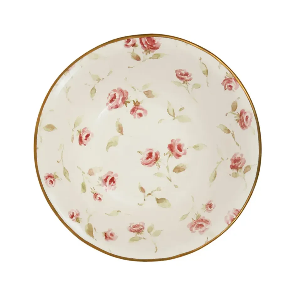 Fabrique de Styles Bols Et Coupelles>Coupelle en faïence rose et doré d15cm - Rose Rose, Doré