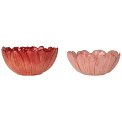 Fabrique de Styles Bols Et Coupelles>Coupelle (x2) dahlia en dolomite et rose d13/d12cm Fuchsia