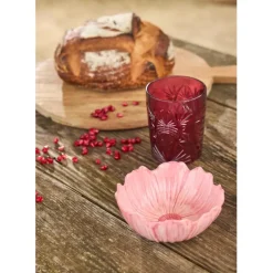 Fabrique de Styles Bols Et Coupelles>Coupelle (x2) dahlia en dolomite et rose d13/d12cm Fuchsia