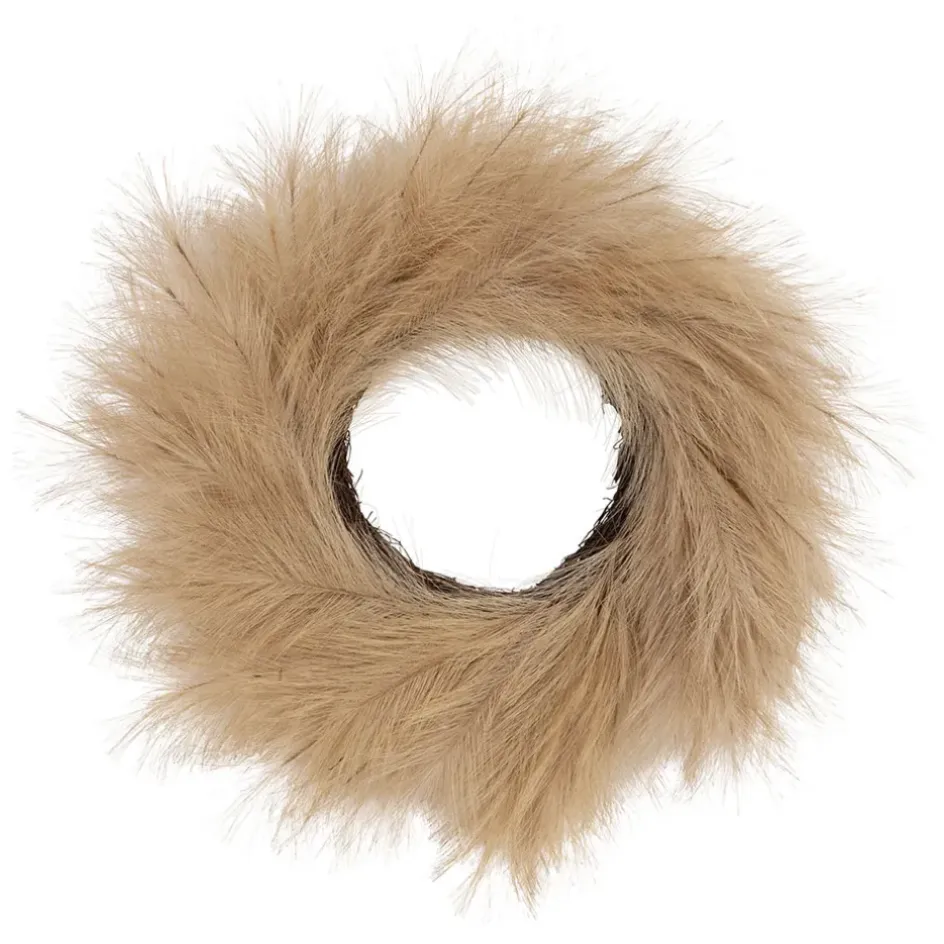 Fabrique de Styles Fleurs Et Plantes Artificielles>Couronne 62cm - Pampa Brun