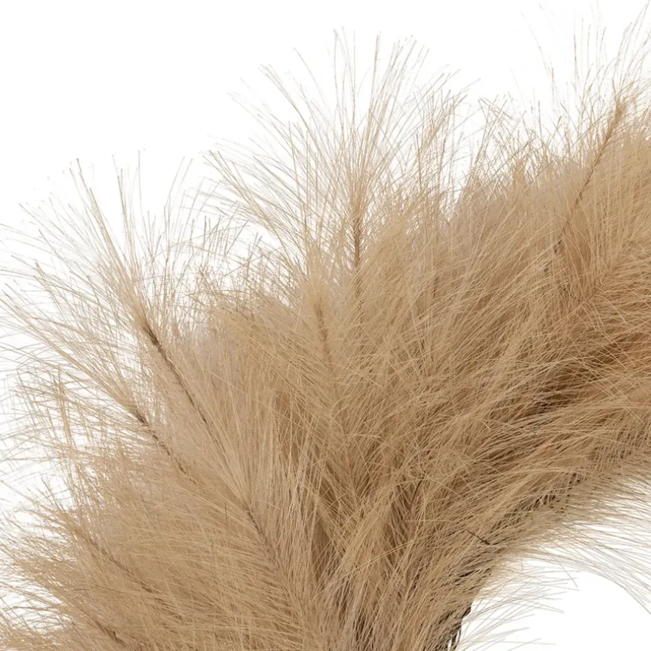 Fabrique de Styles Fleurs Et Plantes Artificielles>Couronne 62cm - Pampa Brun