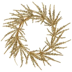 Fabrique de Styles Déco À Suspendre Et Adhésive>Couronne en métal d30cm - Ivernia Doré